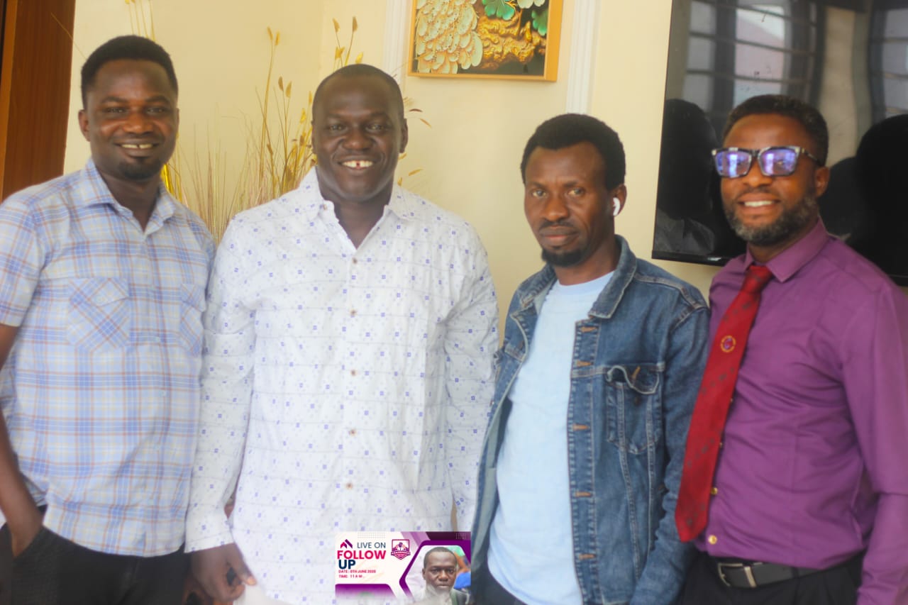 With the team after the interview